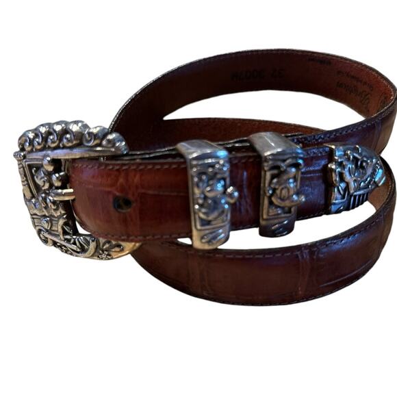 Vintage Brighton Disney Collaboration Womens Size 32 Brown Leather Belt - Picture 2 of 6